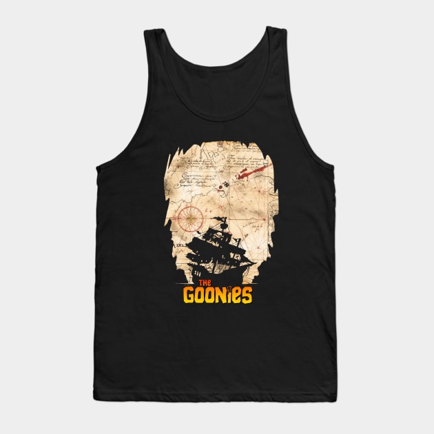 The Goonies - Pirate Ship Tank Top by Buff Geeks Art